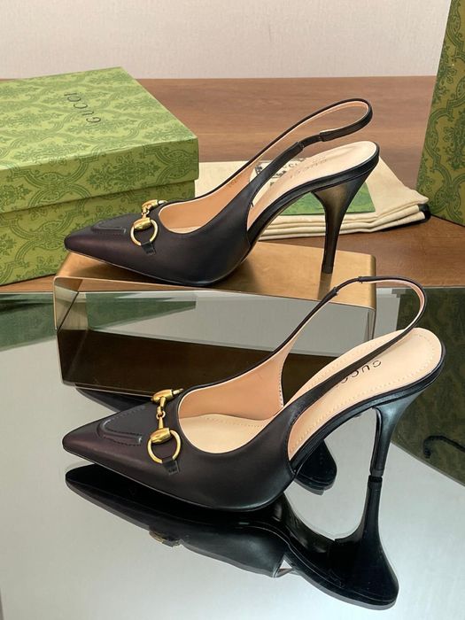 Gucci Horsebit slingback pumps