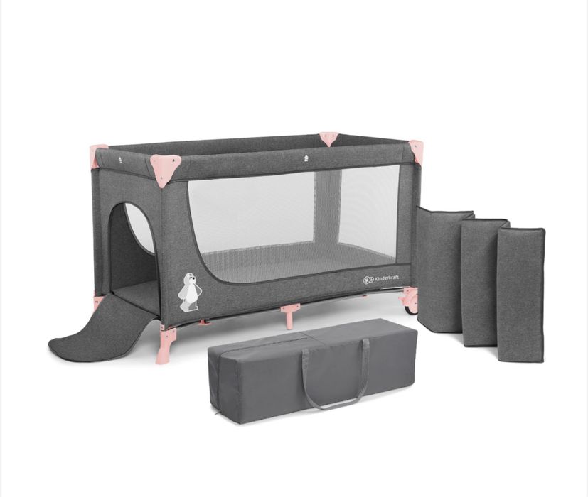 Patut pliant Kinderkraft Joy, Gri/Roz