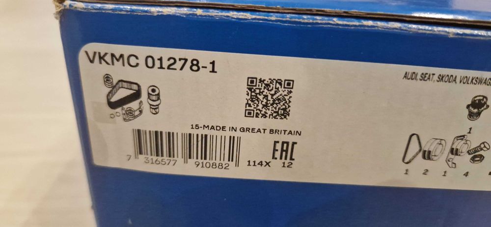 Pompă apă + kit distribuție 1.6 tdi 2.0tdi  SKF VKMC 01278-1  pentru VAG VW Audi Seat Skoda