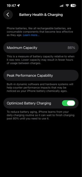 iPhone 13 АКБ 86%