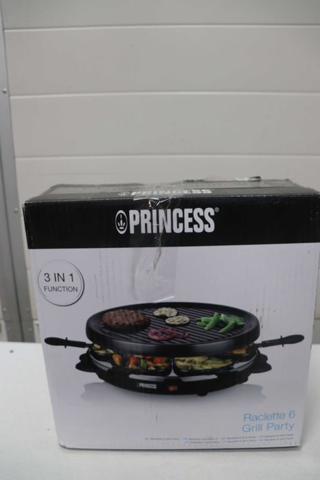 Комплект грил Princess Raclette с незалепващо покритие за 6 души, 800 вата, 162725 [Енергиен клас A]