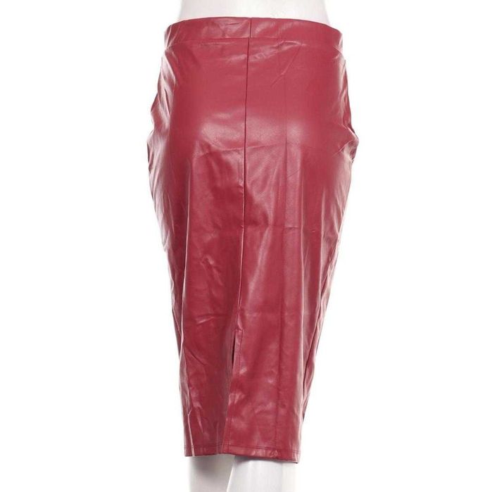 Нова дълга червена кожена пола тип "молив" "Asos" / "Асос", размер S