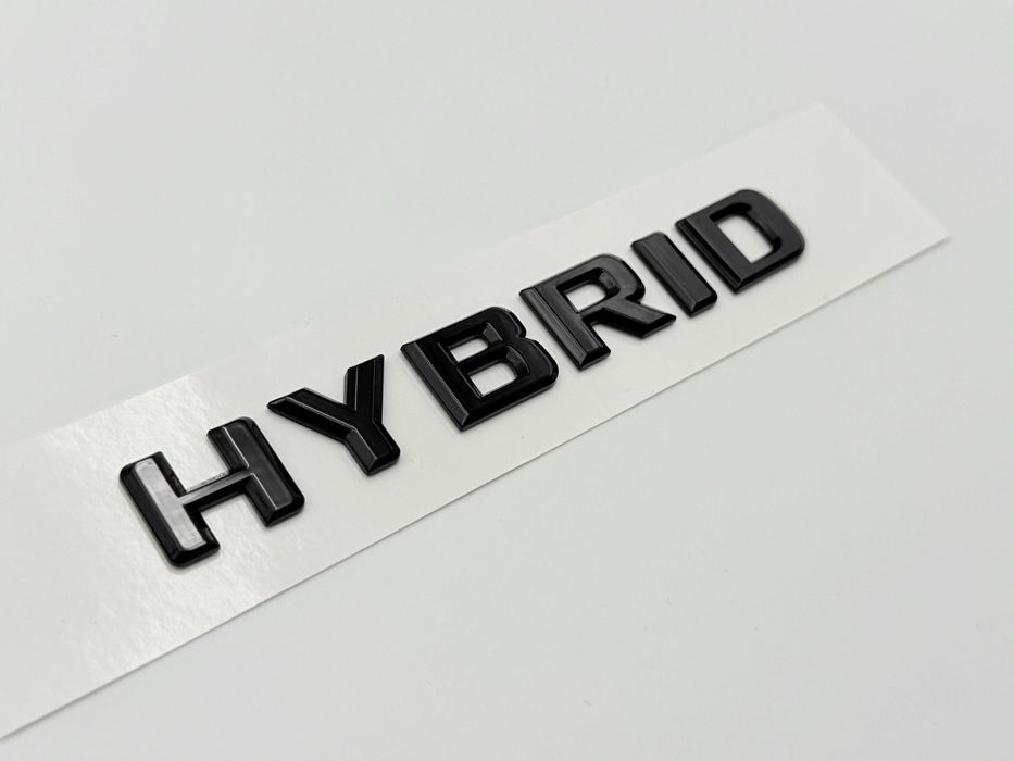 Emblema Compatibila Mercedes HYBRID spate negru