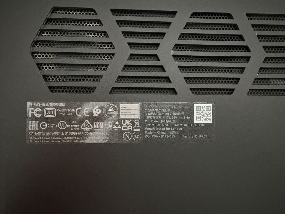 Laptop GamingLenovo RTX 4050 6GB / Ryzen 5 7535HS / 24GB