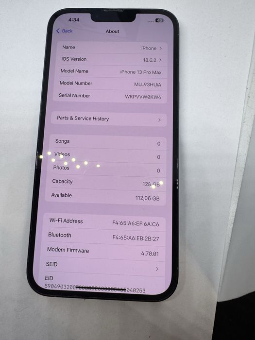 Apple iphone 13pro max 128gb blue