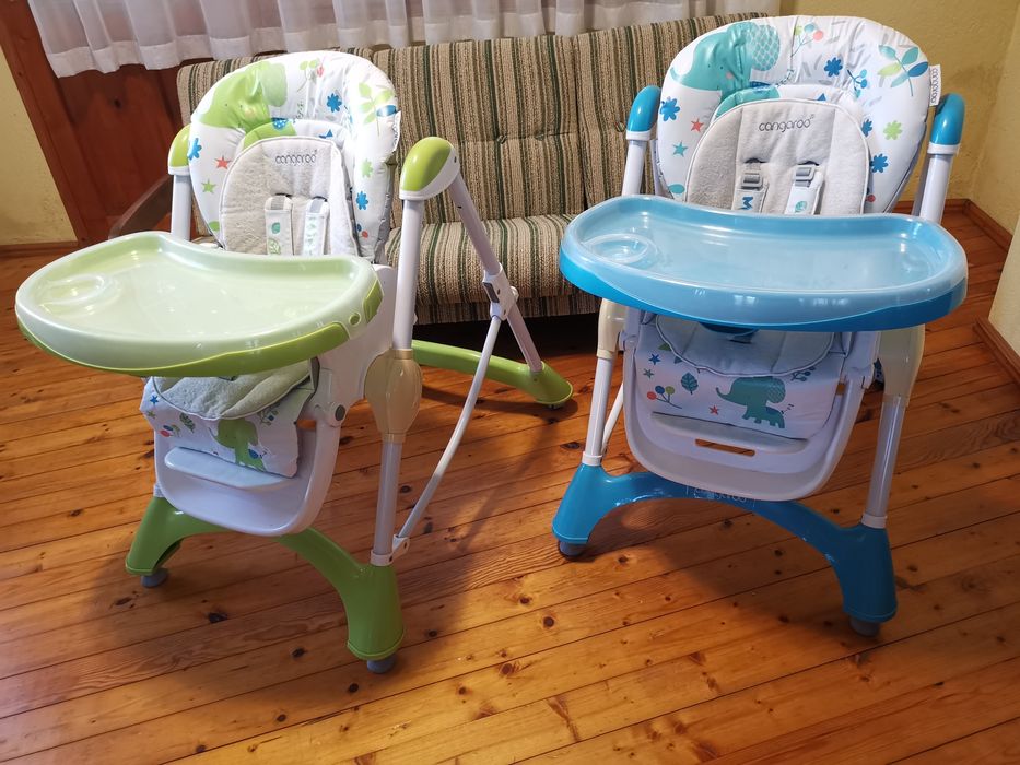 Детски столчета за хранене, с тапицерия и 5 точков колан