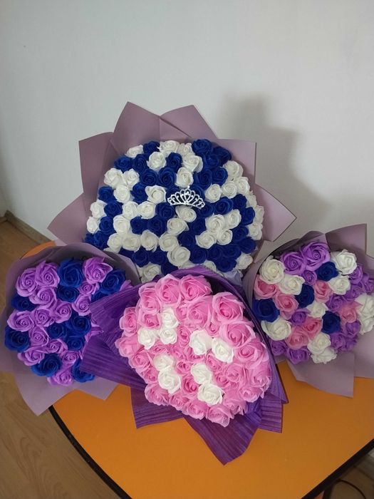 Aranjamente florale din flori de săpun