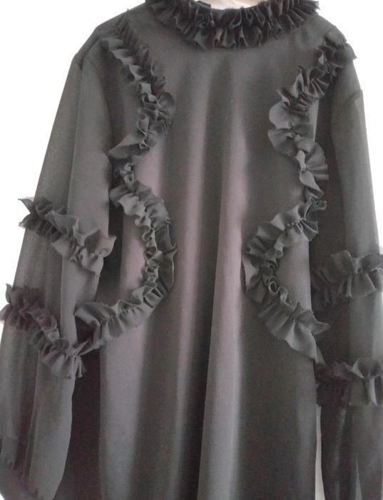 Rochie damă neagră tip tunică,– Made in Italy – Bust 50 cm,lungime 90