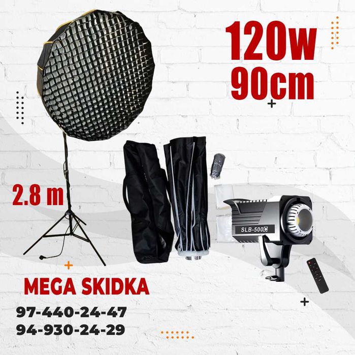 Parabol 90 cm 120w Софтбокс Парабол Профессиональный свет 120 w