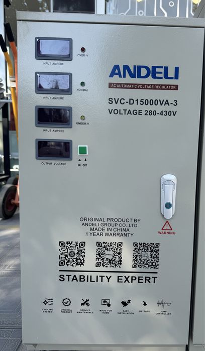 ANDELI-15 kva-380V QR-kod bilan TOZA Original Sotiladi/STABILIZATOR