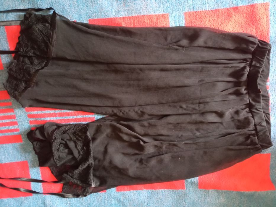 Летние черные штаны, лосины на резинке