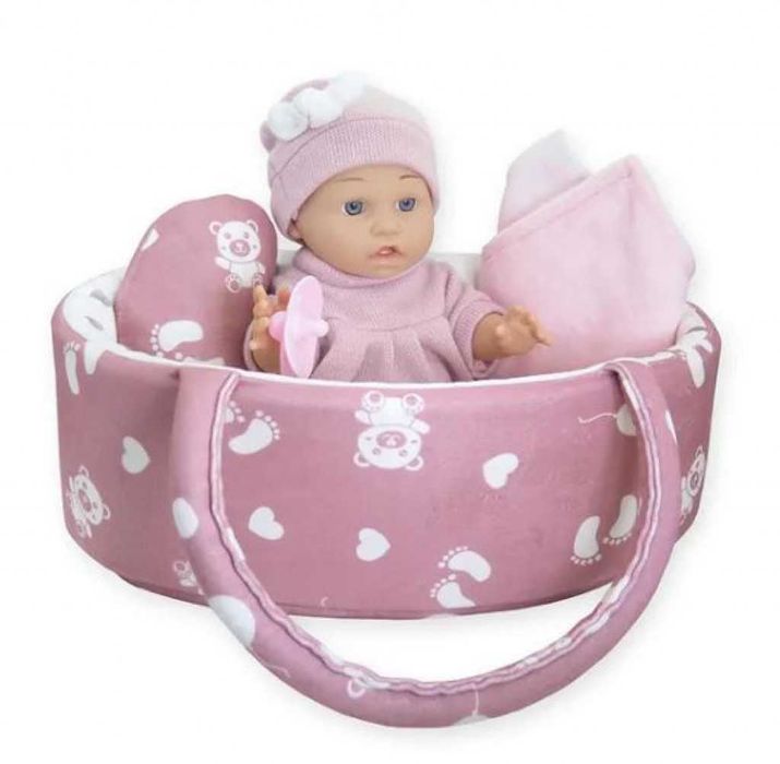 Бебешка кукла с кошница и аксесоари