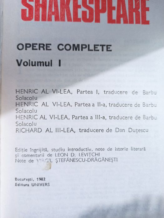 Sakespeare Richard al 6-lea