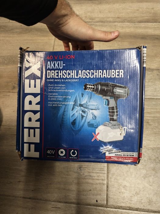 Mașina de impact FERREX 400 NM 40V pistol  bormasina cheie activ energ