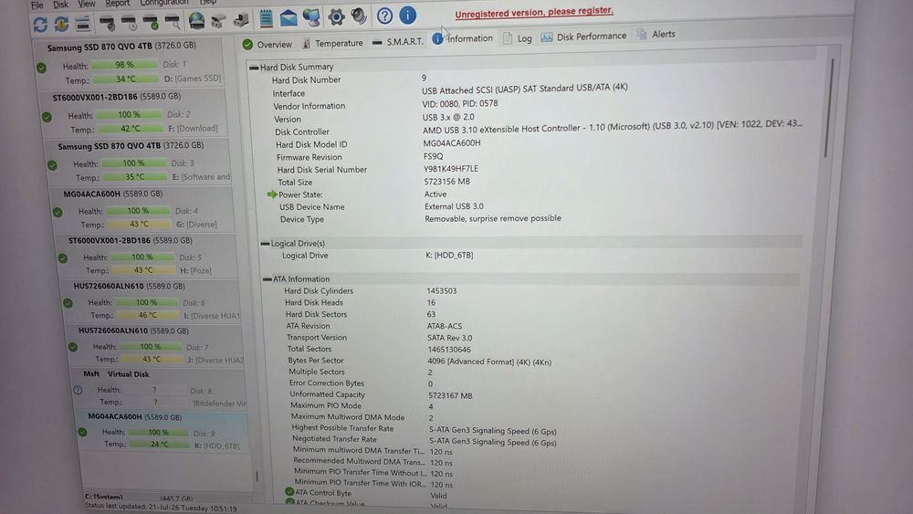 Hdd Sata III HGST Ultrastar 6TB si Toshiba Enterprise MG04ACA600H 6TB