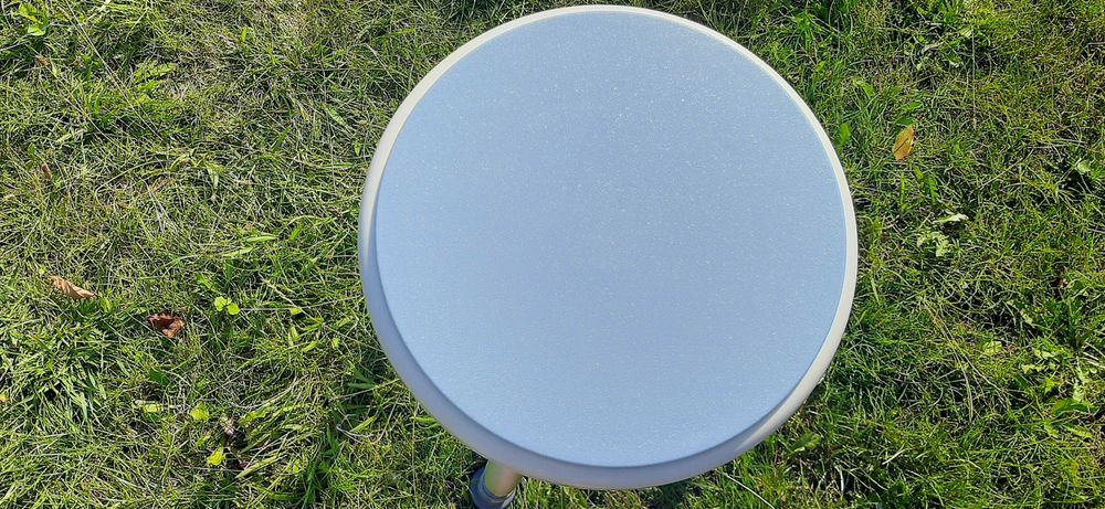 Scaun baie rotund, sezut rotativ, ajustabil, aluminiu, sustine 110 Kg