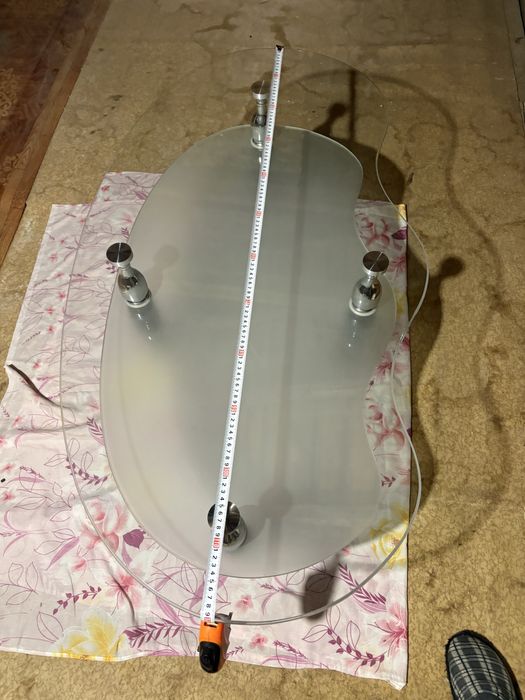 Холна маса две нива стъкло