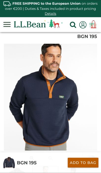 L.L.Bean Airlight Knit Pullover L