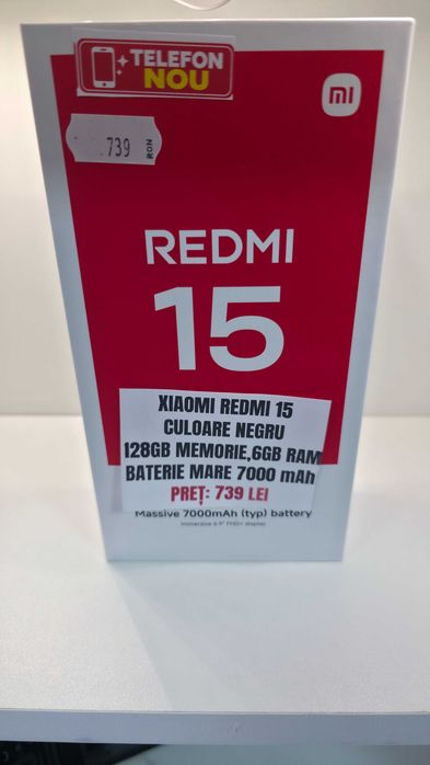 Redmi 15 128gb memorie, 6gb ram nou sigilat