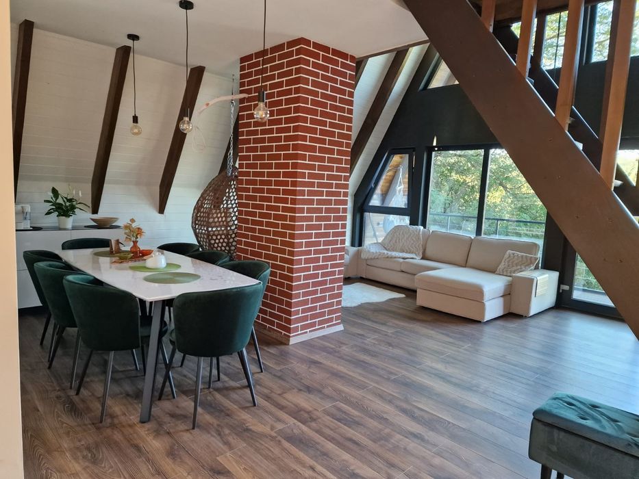 Proiect super cabana 7x12m premium A-Frame semineu piloni plan aframe