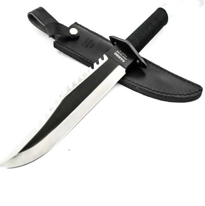 Лазерно заточен нож RAMBO First Blood II с комплект за оцеляване( нов)