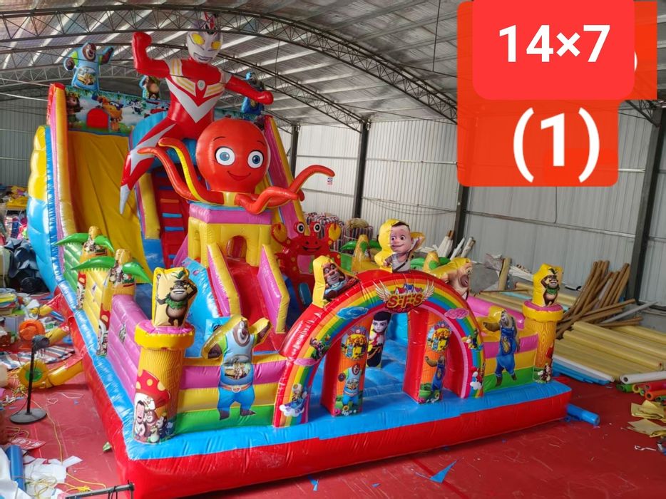 Детский площадка батут аттракцион