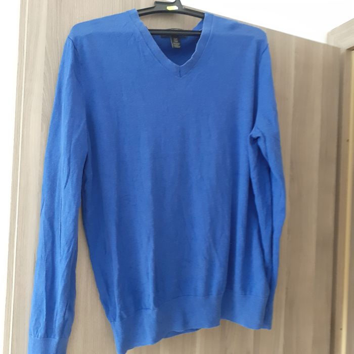 Pulover albastru intens Banana Republic din matase si casmir