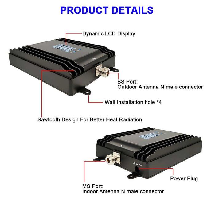 EGSM LTE 700/800~900~1800 Booster Repeater Усилвател GSM сигнал BG/RO