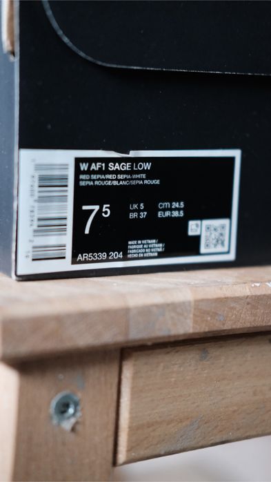 Nike W AF1 Sage Low Sepia Red