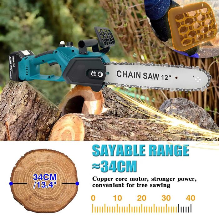 Акумулаторна Резачка 36v 30см. шина Автом. омасляване подарък верига