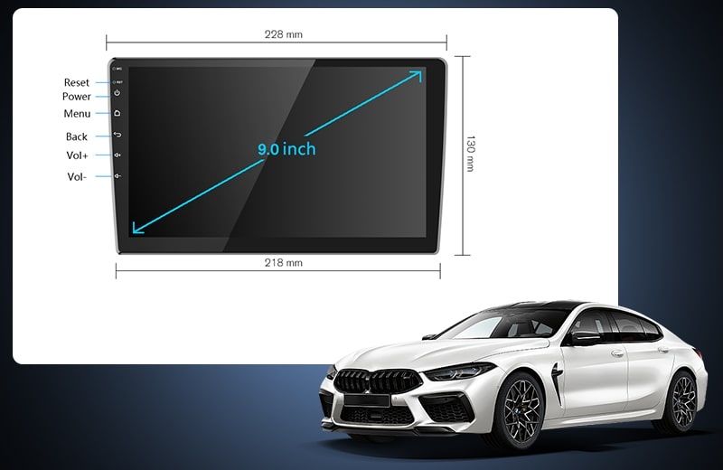 Универсална мултимедия 9" Android 15 2+32 Ram медиен плейър