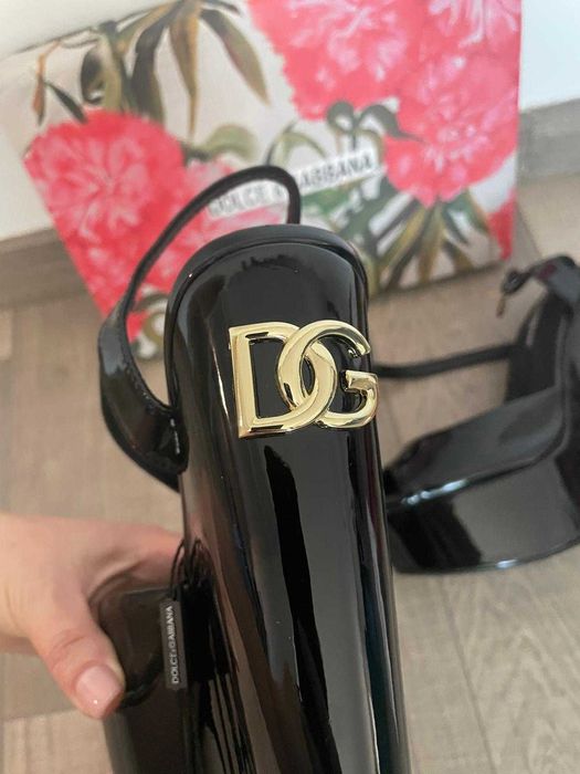 Platforme negre D & G (Dolce & Gabanna)- 37