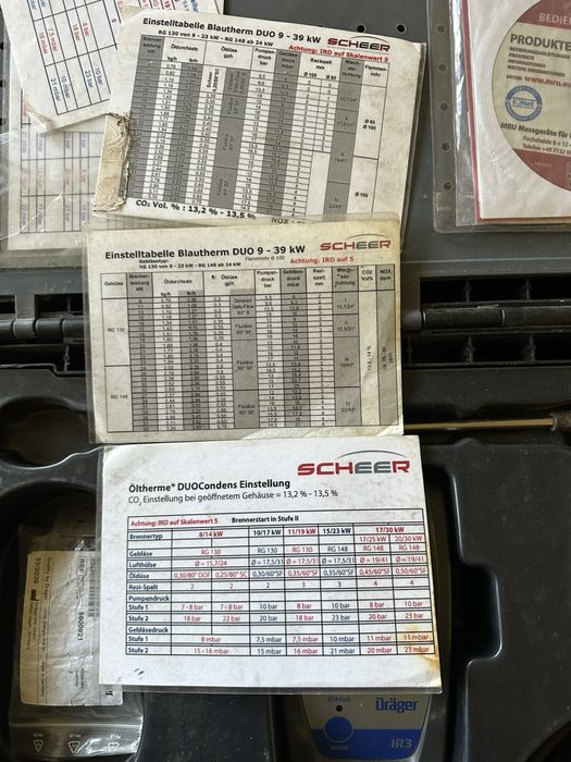 Drager FG7500 analizor gaze arse centrala termica cazane lemn TESTO