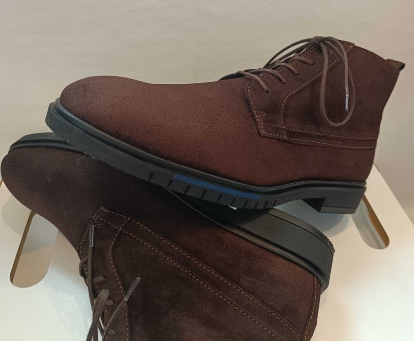 Ghete lace up 43 premium suede Tommy Hilfiger NOI piele naturala moale