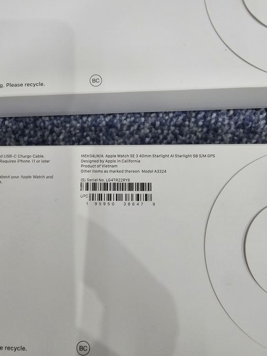 Apple watch SE 3 40mm 2025,  Starlight Aluminium, запечатанные