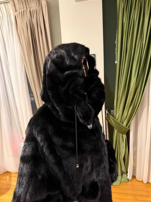 Haină blană naturală vizon (nurcă americană) Black Diamond impecabilă