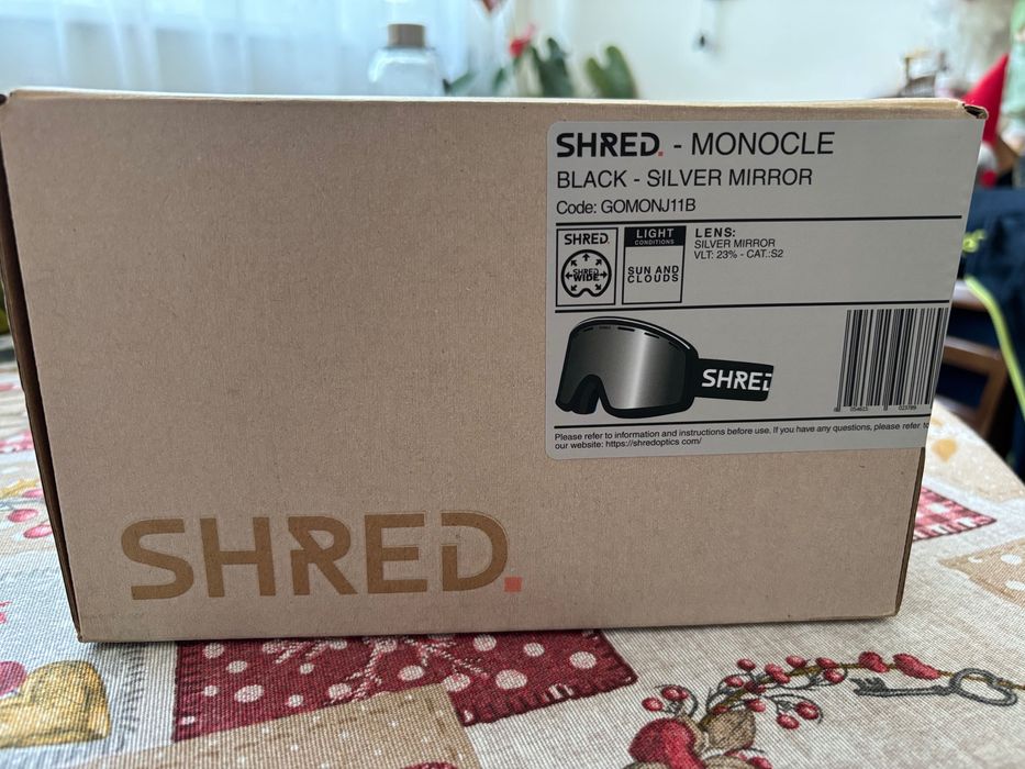 Ски очила Shred Black-Silver mirror, cat S2