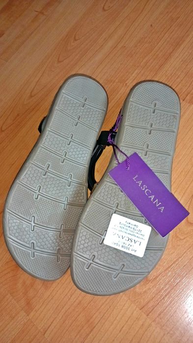 Lascana сандали нови, черни, номер 37