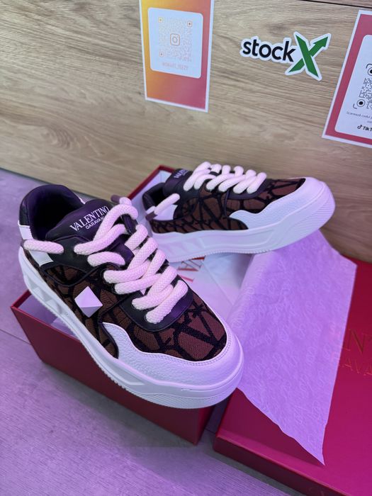 Sneakers Valentino Garavani Brown  One Stud XL , Poze Reale 40-44