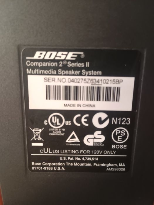 Boxe Bose  companion 2
