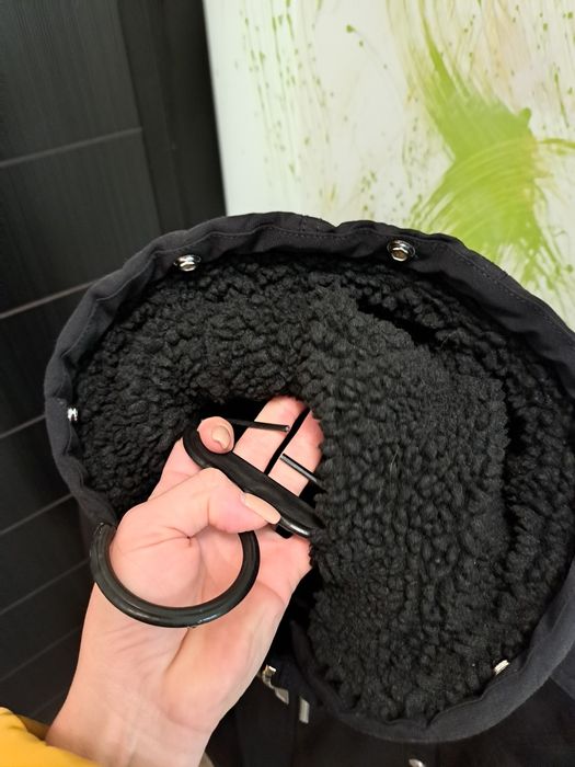 Дамско черно дълго яке