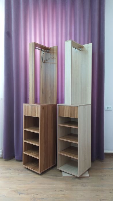 Гардероб органайзер 4 в 1, вешалка, зеркало, обувница, ящик, полка.