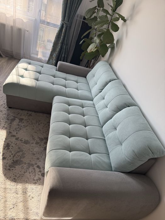 Coltar extensibil – gri & turcoaz – stare foarte buna