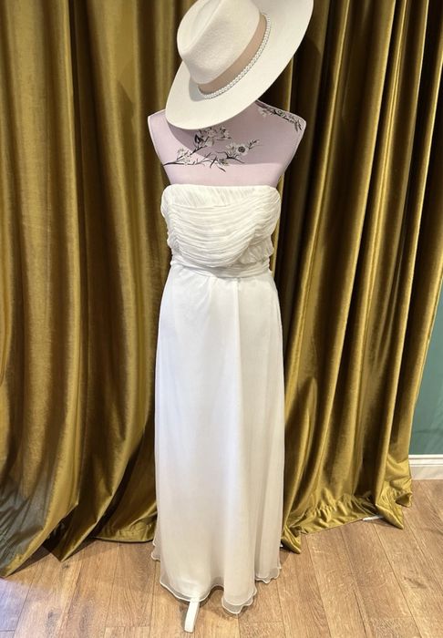 Autograph Rochie matasa alba lunga de mireasa