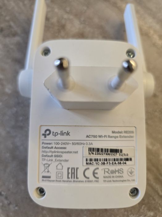 Range extender TP-Link RE205, AC750, Dual band, Alb