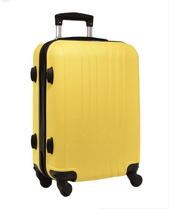 Куфар за ръчен багаж 55x37x22 см | Лек и здрав ABS с , 4 колела 360°