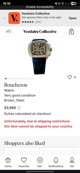 Vând Ceas Boucheron, automatic, elvetian 37 jewels