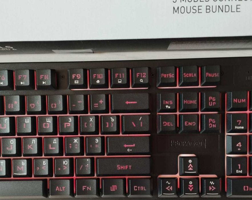 Redragon S107KS  3 ВИДА ПОДКЛЮЧЕНИЯ мембранная  клавиатура + мышь