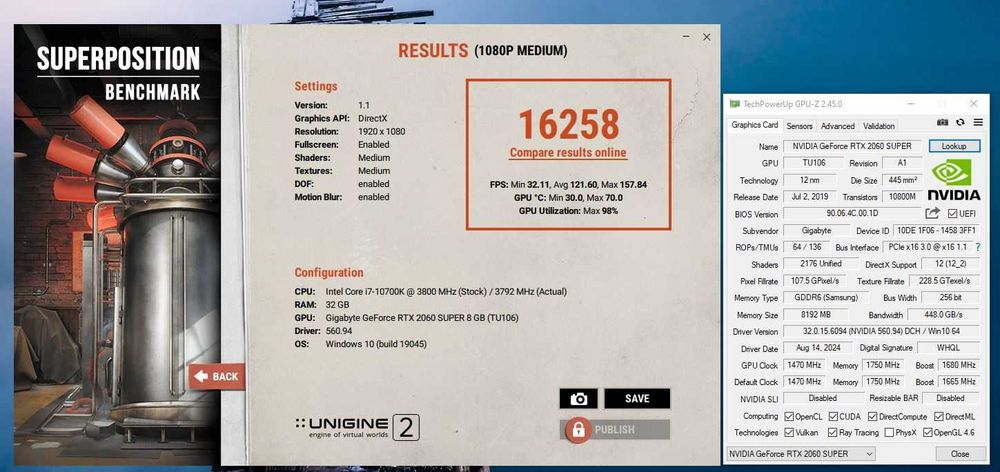 Placa video MSI GeForce RTX 2060 SUPER VENTUS GP OC 8GB GDDR6 256-bit