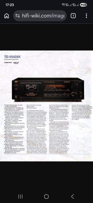 Deck JVC TD V542 ca nou